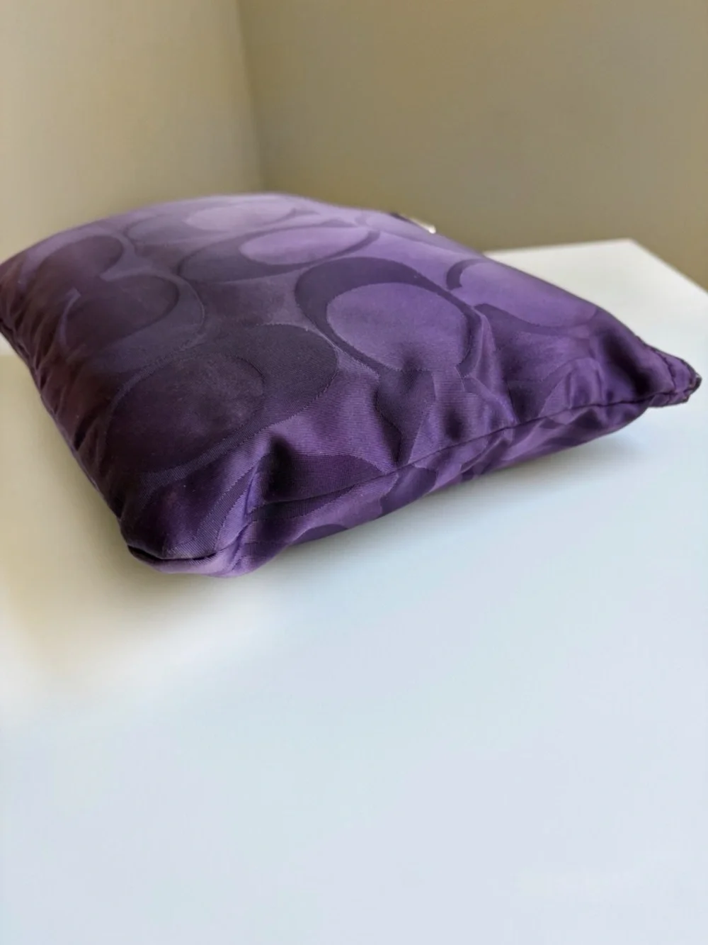 COACH Purple Signature Nylon Pouch